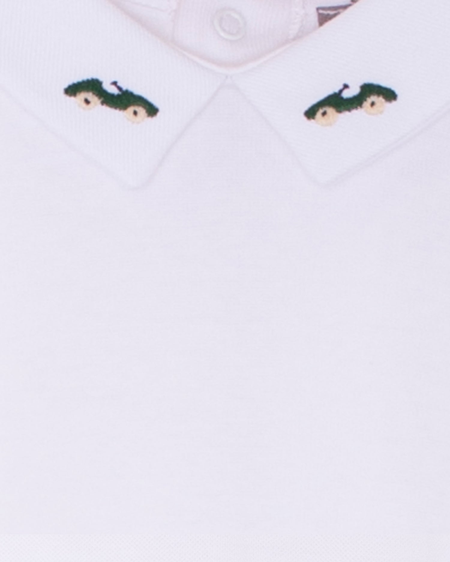 Italian Embroidered Green Car Onesie